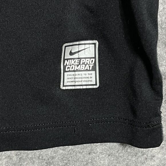 Nike Pro Combat Dri-fit T-Shirt Men’s XL Fitted Black Moisture Wicking - Picture 14 of 17